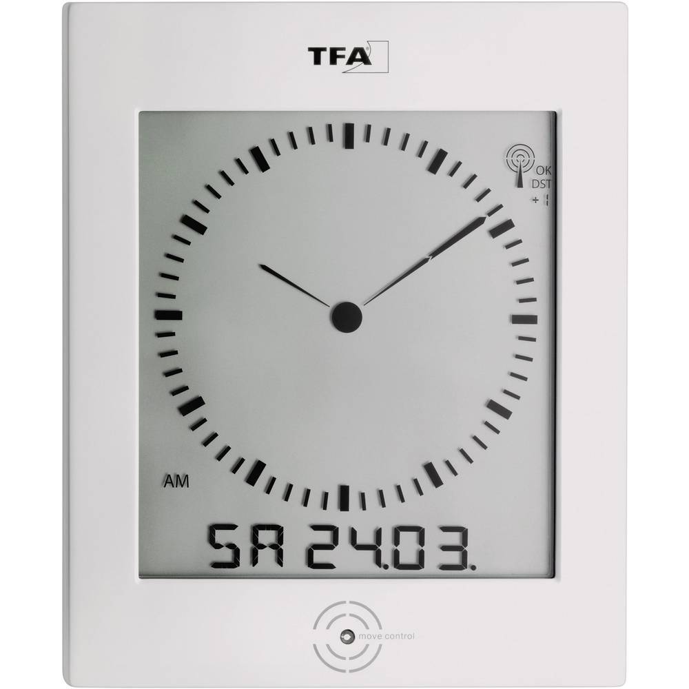 TFA Dostmann 60.4506 Funk Wanduhr 220 мм x 265 мм x 31 мм Silber