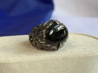 Vtg Sterling Silver Black Onyx Ring 5.9ig Fine Jewelry Sz 5.5 Oval Prong