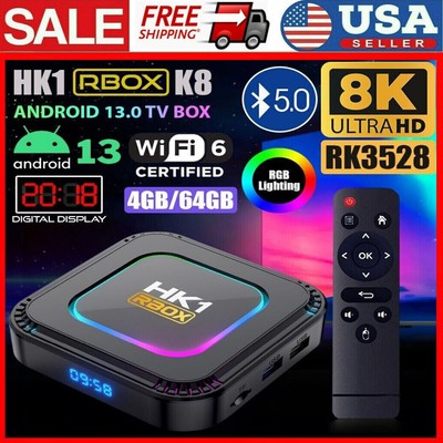 Android 13.0 Smart TV Box 8K HDMI Quad Core HD 2.4G 5G WIFI Media Stream Player