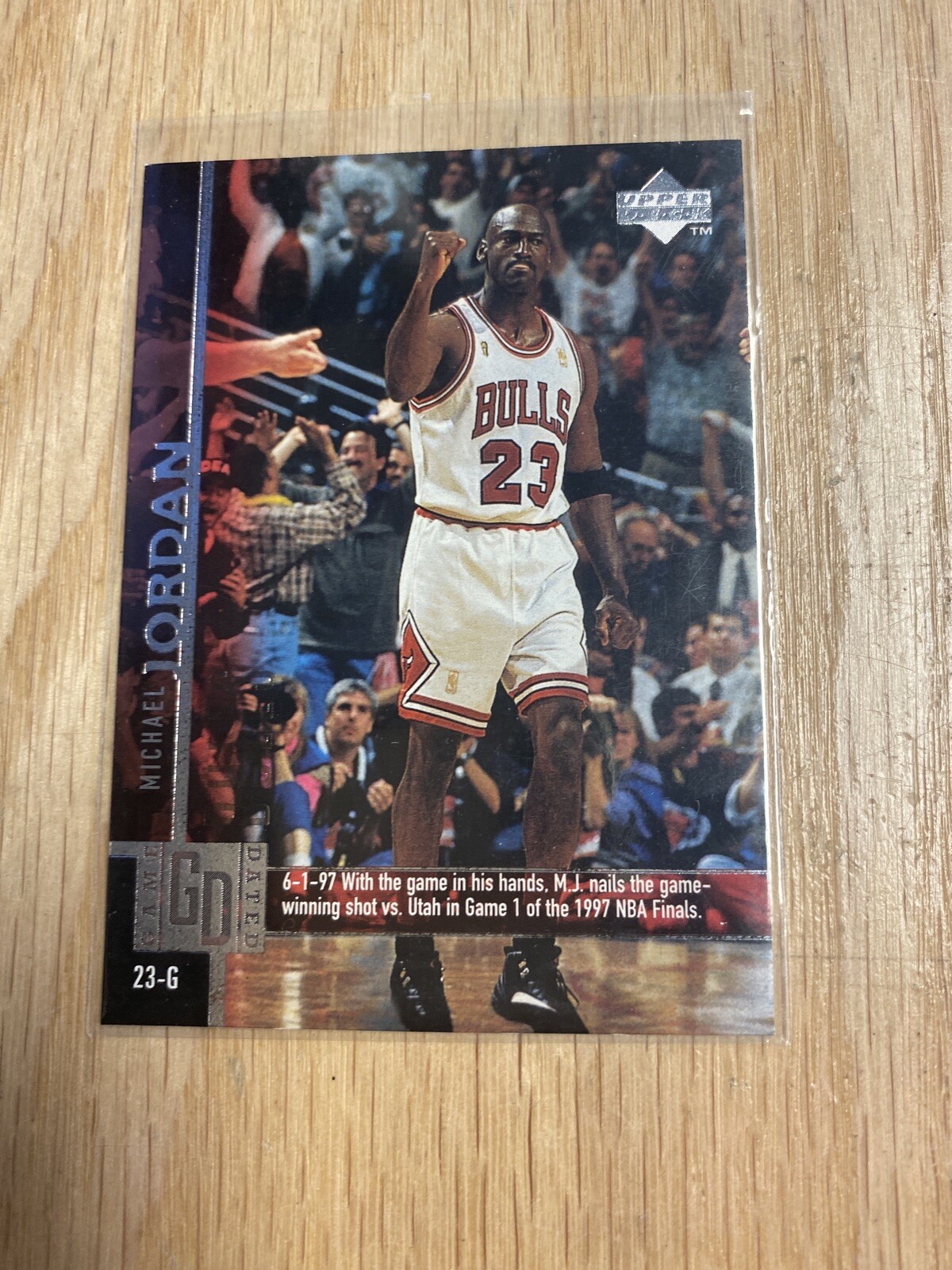 1997-98 Upper Deck Michael Jordan Chicago Bulls Game Dated Card 