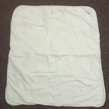 Absorba Green Baby Blanket White Bear 100% Cotton