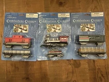 Cobblestone Corners Collectibles C & C Railways Train Cars 3 Packs 6 Total Cars
