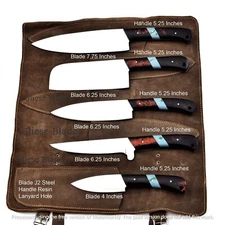 Mirror Steel Chef Knife Set Kitchen Cutlery - Handmade product-gift idea