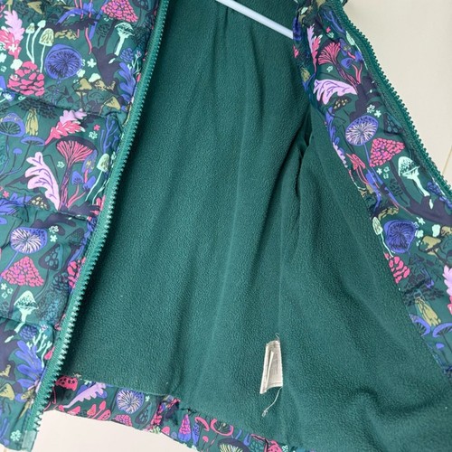 Gymboree Mushroom Print Quilted Puffer Jacket Fleece Lined Zipper Front Sz XS 4 - Picture 9 of 14