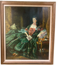 Francois Boucher - Madame de Pompadour - Hand Painted Framed Reproduction