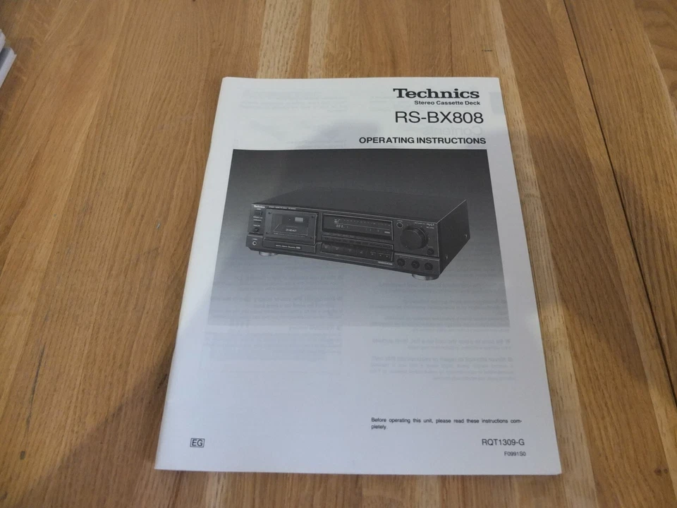 Technics RS BX 808 Englisch Bedienungsanleitung TOP !!! Reinschauen !!! - Bild 1 von 1