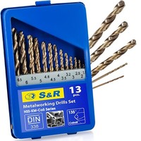 S&R Metallbohrer Set 1,0 - 6,5 Mm , 13 Stk, Din 338, Hss Cobalt, Kobaltlegiert