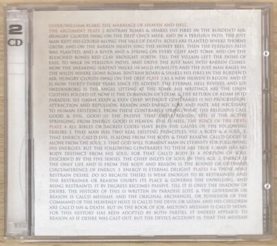 Themes From William Blake's The Marriage Of Heaven & Hell Ulver CD 2 Disc Set