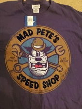 Vintage Walt Disney World T-Shirt Mad Pete's Speed Shop XL X-Large New Rare