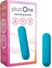 Plusone Bullet Vibrator for Women, Mini Vibrator Made of Body-Safe Silicone