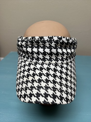 Black White Houndstooth Visor