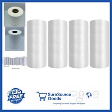 Bubble Cushion Film Roll 984ft x 4" x 8" for Air Pillow Machines Black Plastic