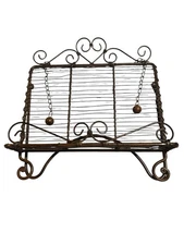 Vintage Style Cookbook/book Holder With Page Weights