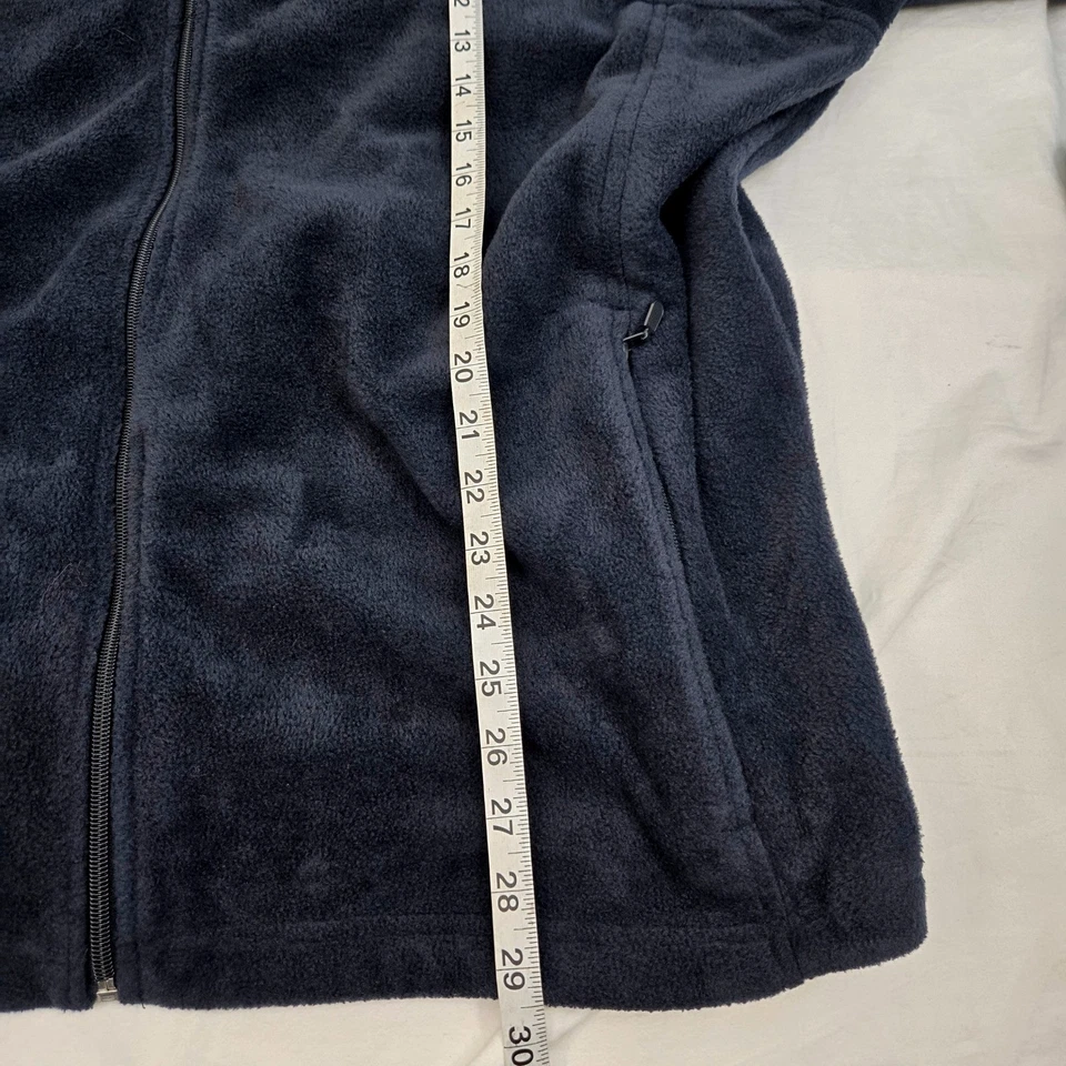 Wharton First Republic Bank Fleece Jacket 2XL Harriton Full Zip Navy Ivy League - Image 4 of 4