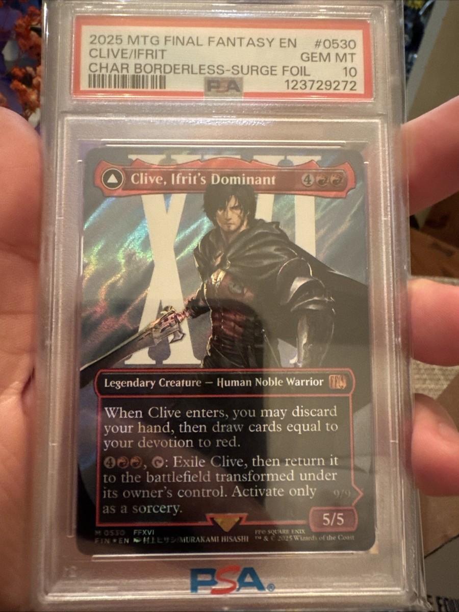 psa final fantasy mtg Magic The Gathering Final Fantasy 0399 Kuja, Genome Sorcerer/Trance Kuja,  Fate Defied Character Borderless Foil PSA 10 GEM MINT main image 0