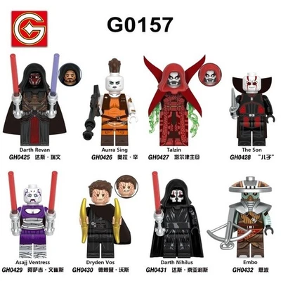 Minifiguras Lego personalizadas Star Wars Darth Revan Nilihus Assaj Ventriss juguetes raros