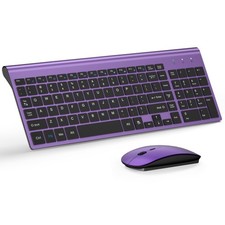 Wireless Keyboard and Mouse Ultra Slim Combo, 2.4G Silent Compact USB 2400DPI...