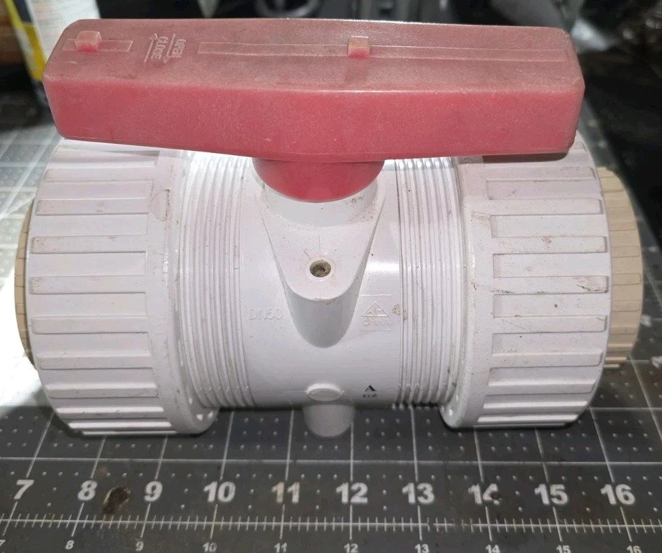 American Valve 2- 1/2" PVC True Union Ball Valve Socket Ends - Image 2 of 4