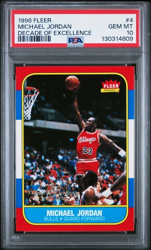 1996 Fleer #4 - Michael Jordan Decade of Excellence PSA 10 Gem Mint (809)