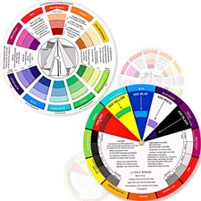 Outus 2 Pcs Color Wheel, Paint Mixing Learning 9.06 Inch/ 23 cm, multicolor