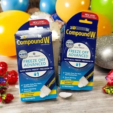 2 Compound W Freeze Off Advanced Wart Remover Accu Freeze 15 ea 4/2027+