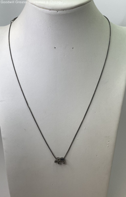 Alex & Ani Sterling Silver Elephant Necklace 4g
