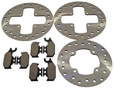 2010 2011 Can-Am Outlander Max 500 Front & Rear Brakes Brake Rotors & Brake Pads