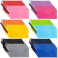 48pcs Pencil Case Zipper Pouch, Bill Size Pencil Storage, Small Pencil Organi...