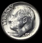 1954-S Choice  BU Silver Roosevelt Dime (D26)