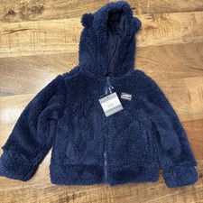 Eddie Bauer Toddler Quest Fleece Plush Hooded Jacket Bright Navy Size 2T NWT