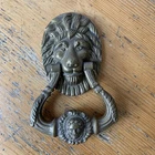 Vintage Brass Lion Head Large Front Door Knocker
