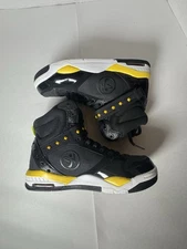 PreOwned Excellent No Box Zumba Court Air Sneakers Strap Black Yellow Women Sz 7