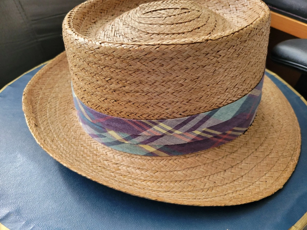Vintage Brooks Brothers Heritage Straw Hat - Made in USA - S/M Vintage Brooks Brothers Straw Boating Hat Size 7 1/2 | eBay main image 3