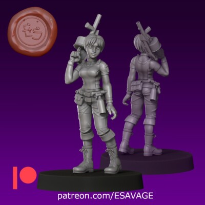Rebecca Chambers Resident Evil Sci-Fi Miniature RPG Tabletop Mini Pathfinder