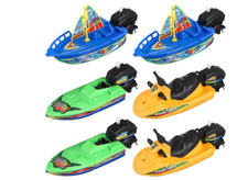Boat Toy Motorboats Kids Bathtub Toys Speedboats Vehicles Playset Boatsail 6 Pcs