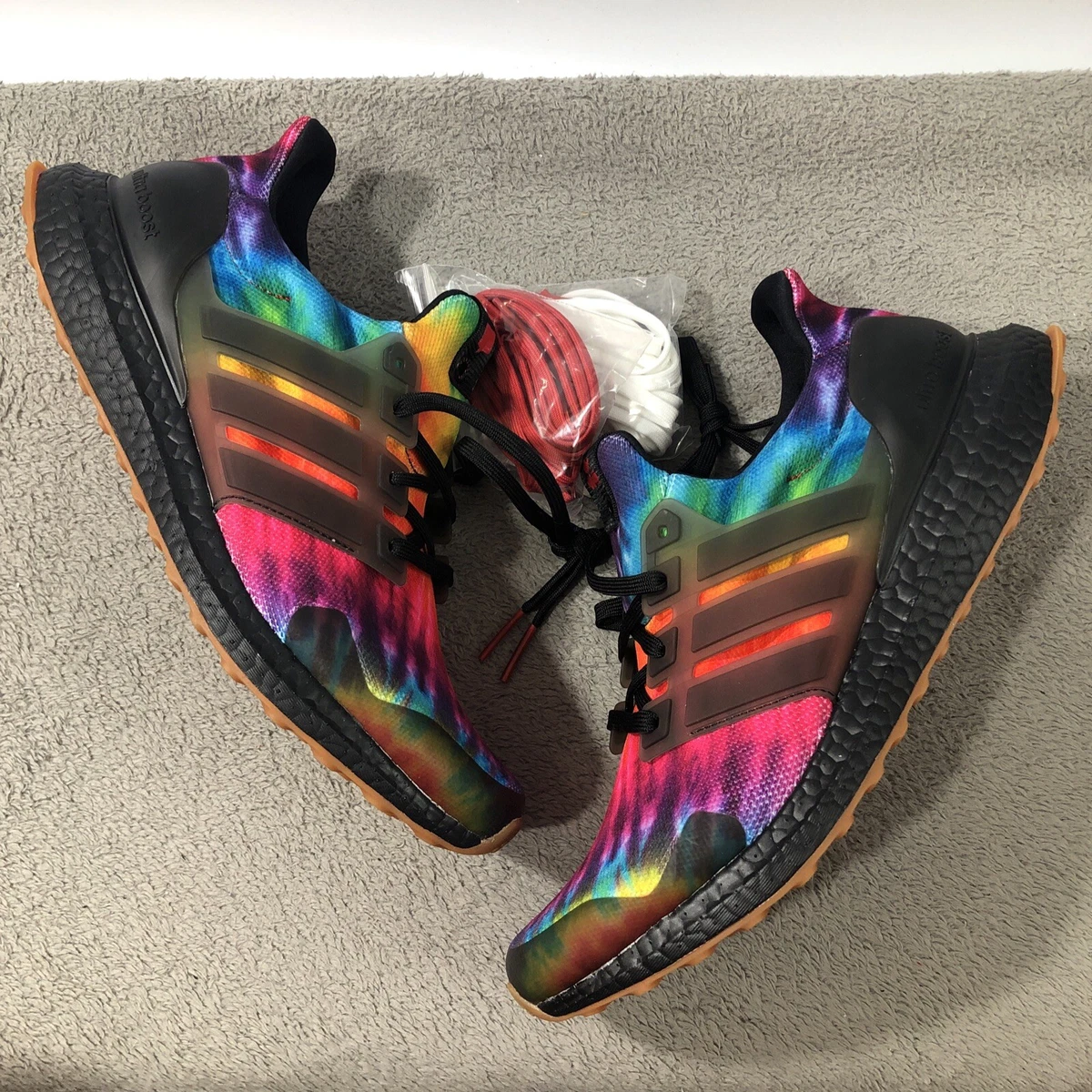 actie betreuren vasthoudend adidas Ultra Boost Nice Kicks Woodstock Black - Size 9 - fu9164 -Rainbow  tye dye | eBay