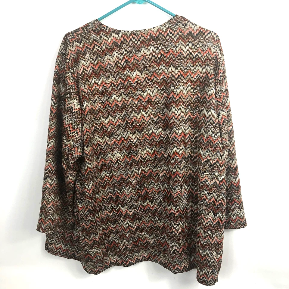 Camiseta sin mangas Alfred Dunner mujer beige con cárdigan adjunto talla grande 1X Foto 3 de 4