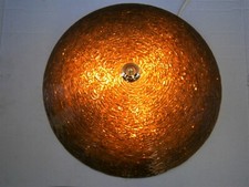 GRANDE  LAMPADA  PLAFONIERA  VETRO DI MURANO " FILO DI VETRO " COLORE MARRONE