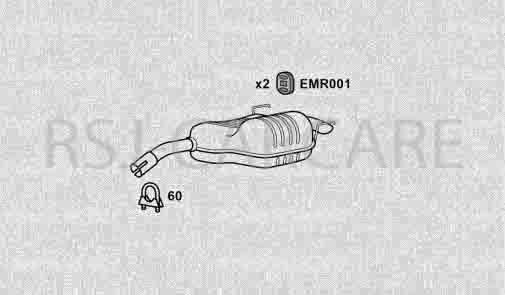 Klarius GM587M Auspufftopf Hinten Vectra 1.9DDTI Diesel-Partikelfilter 05>-image