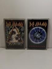 Lot Of 2 Def Leppard Adrenaline And Hysteria Cassette Tapes Hair Metal