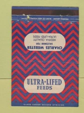 Matchbook Cover - Ultra Lifed Feeds Charles Webster 40 Strike