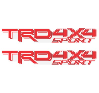 TRD 4x4 Sport Decal Toyota Tacoma Tundra Red Matte Replacement 2016-2023 Set 2