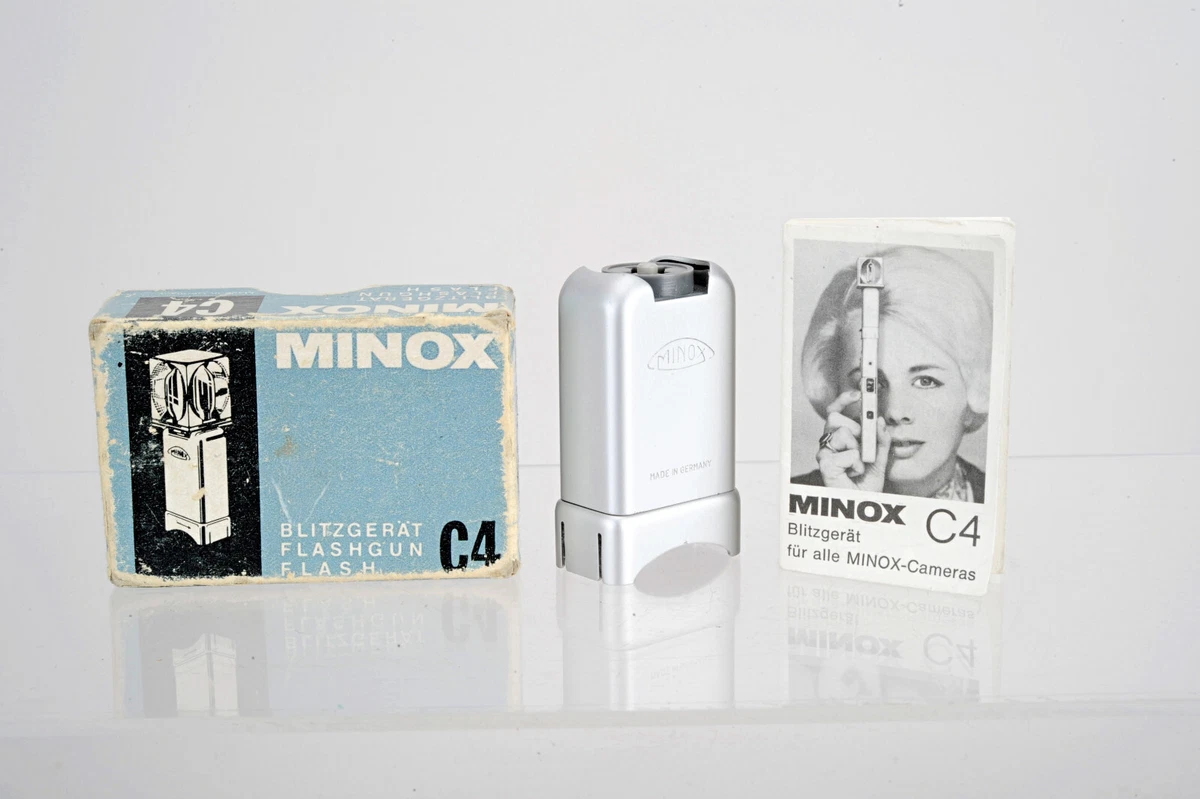 Minox C Cuir Étui Appareil Photo Noir avec Sangle Excellent De