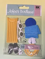 Jolee's Boutique AT THE POOL 10pcs Dimensional Scrapbooking Stickers READ DISC.