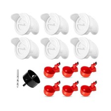 Chicken Feeder Waterproof and Chicken Waterer Cup, 6pcs No Waste Ch... Fast Ship