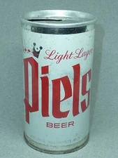 Empty Top Opened 12oz Piels Light Lager Beer S.S. Zip-Tab 