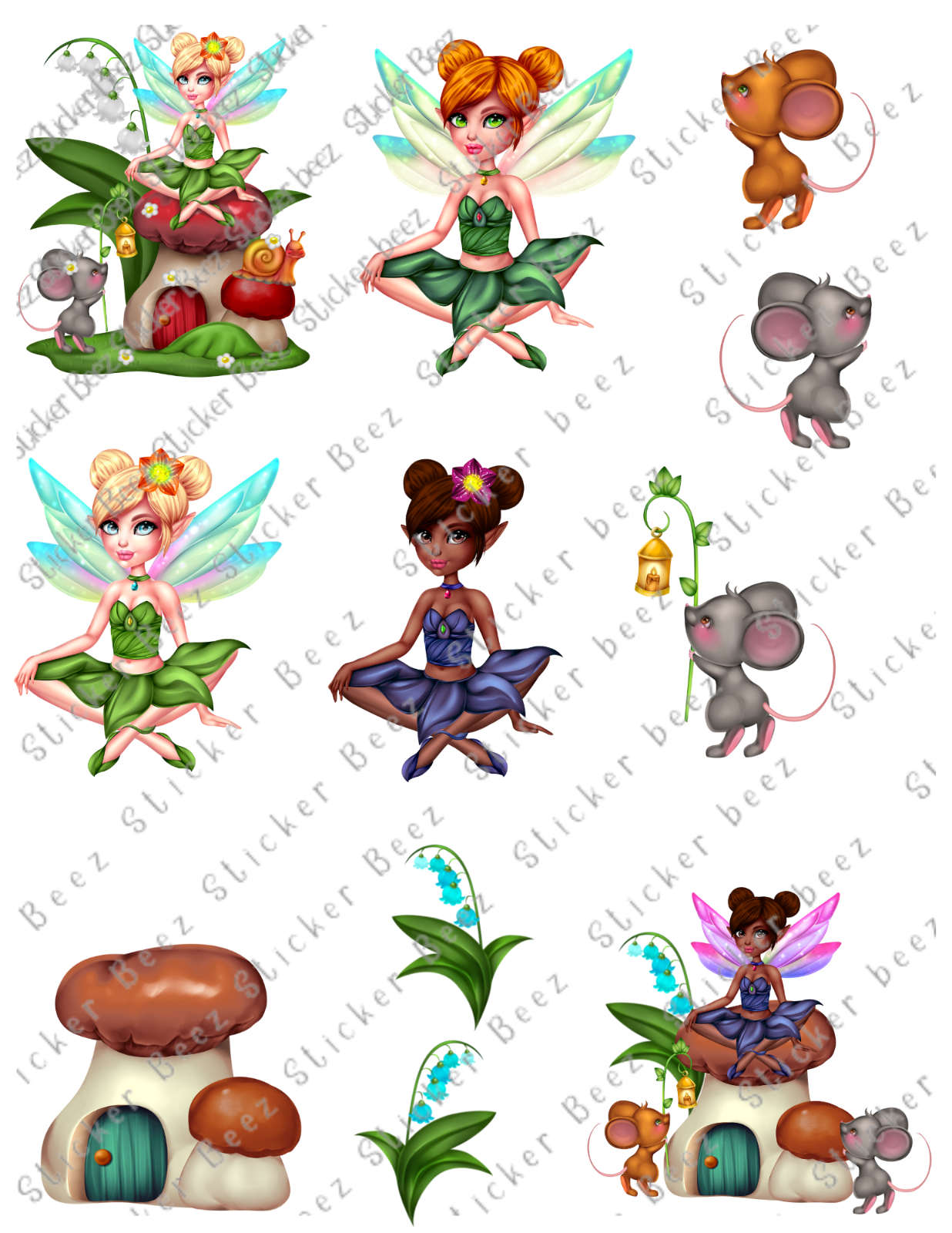 Fairy World Collage Sheet Supplies Scrapbooks Junk Journal Card Making Crafts