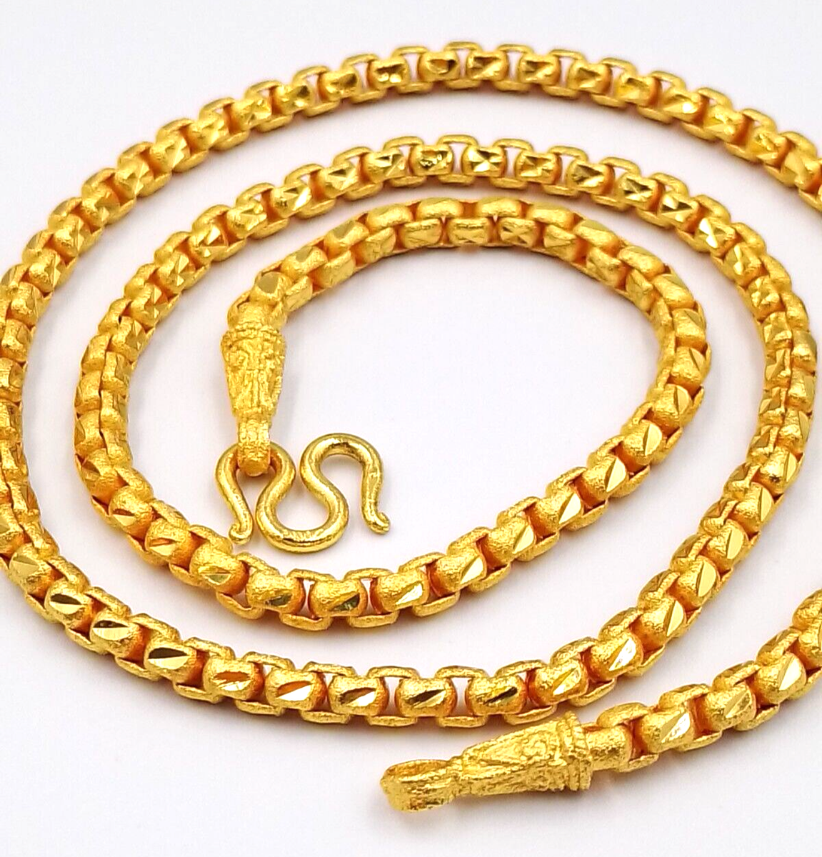 mm Gold Chain Necklace 22K 23K 24K Thai Yellow Gold Plated