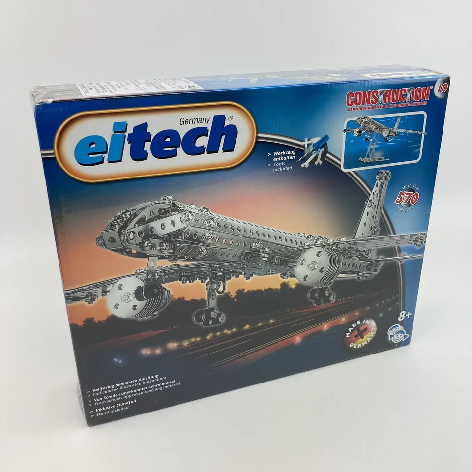 New! Eitech Classic Jetliner Construction Metal Building Kit 570 Parts Germany - Image 4 of 4