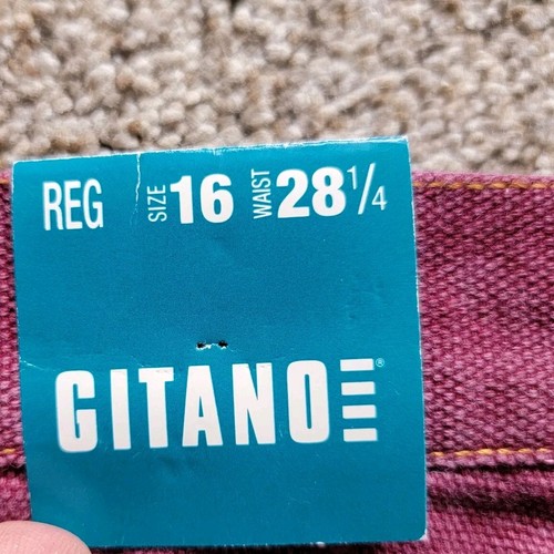 Vintage 90's Girls Jeans Size 16 Reg - Gitano - Red - New Old Stock - Picture 20 of 20